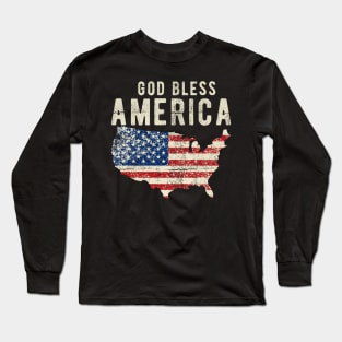 Independence Day -God Bless America 4th of July Gift Long Sleeve T-Shirt